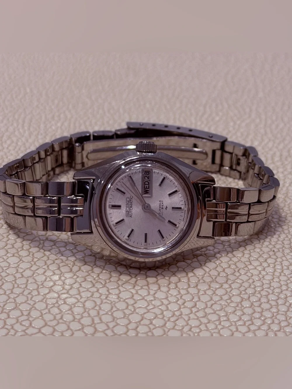 Vintage Seiko Hi-Beat Automatic 2206-0110 Silver-Tone Watch